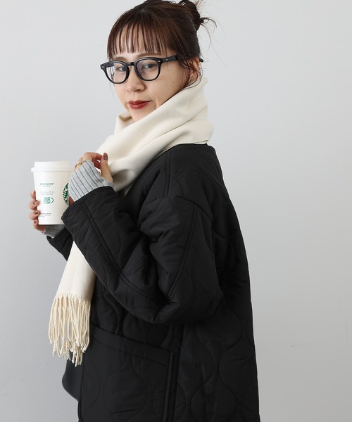 COLONY 2139（コロニートゥーワンスリーナイン）の「カシミアタッチストール（ストール/ショール・メンズ・オフホワイト/ブラック/ライトグレー/キャメル・FREE）」の6枚目の写真