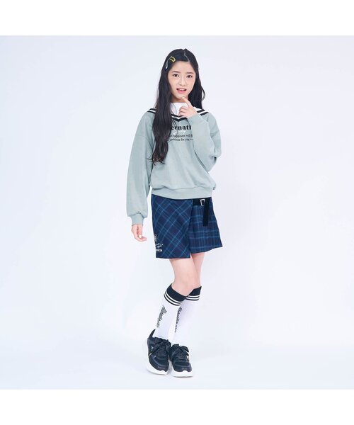 algy（アルジー）の「ラインリブドッキングトレーナー（スウェット・キッズ・ピンク/ベージュ/ミント・XXX-SMALL/XX-SMALL/SMALL/MEDIUM/X-SMALL）」の4枚目の写真