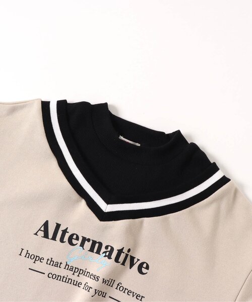 algy（アルジー）の「ラインリブドッキングトレーナー（スウェット・キッズ・ピンク/ベージュ/ミント・XXX-SMALL/XX-SMALL/SMALL/MEDIUM/X-SMALL）」の10枚目の写真