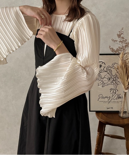 apres jour clair(アプレジュールクレア)の「【apres jour clair】キャミワンピ―ス【ZOZOTOWN限定アイテム】(ワンピース・レディース・ダークブラウン/グレイッシュベージュ/ブラック・フリー/X-LARGE)」の9枚目の写真