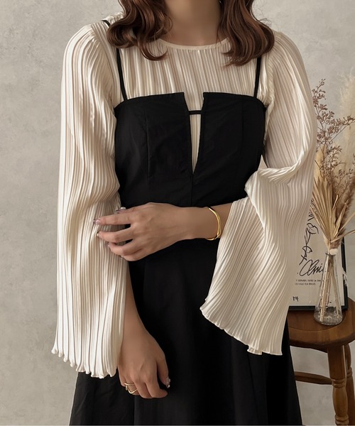 apres jour clair(アプレジュールクレア)の「【apres jour clair】キャミワンピ―ス【ZOZOTOWN限定アイテム】(ワンピース・レディース・ダークブラウン/グレイッシュベージュ/ブラック・フリー/X-LARGE)」の10枚目の写真