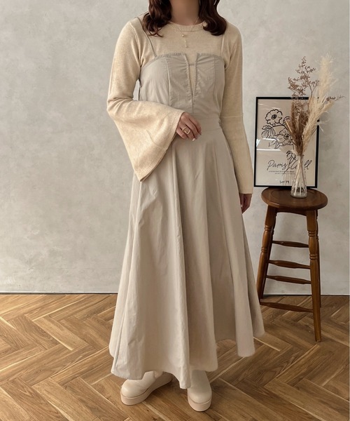 apres jour clair(アプレジュールクレア)の「【apres jour clair】キャミワンピ―ス【ZOZOTOWN限定アイテム】(ワンピース・レディース・ダークブラウン/グレイッシュベージュ/ブラック・フリー/X-LARGE)」の15枚目の写真