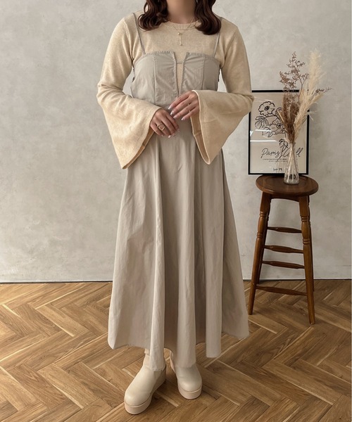 apres jour clair(アプレジュールクレア)の「【apres jour clair】キャミワンピ―ス【ZOZOTOWN限定アイテム】(ワンピース・レディース・ダークブラウン/グレイッシュベージュ/ブラック・フリー/X-LARGE)」の16枚目の写真