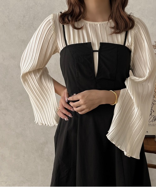 apres jour clair(アプレジュールクレア)の「【apres jour clair】キャミワンピ―ス【ZOZOTOWN限定アイテム】(ワンピース・レディース・ダークブラウン/グレイッシュベージュ/ブラック・フリー/X-LARGE)」の8枚目の写真