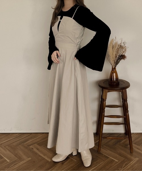 apres jour clair(アプレジュールクレア)の「【apres jour clair】キャミワンピ―ス【ZOZOTOWN限定アイテム】(ワンピース・レディース・ダークブラウン/グレイッシュベージュ/ブラック・フリー/X-LARGE)」の22枚目の写真