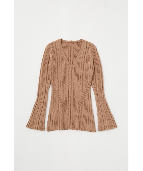 M_（エムアンダーバー）の「【M_】FLARE SLEEVE ニット（ニット/セーター・レディース・グレー/ブラック/ベージュ・FREE）」の6枚目の写真