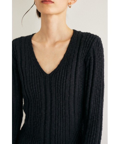 M_（エムアンダーバー）の「【M_】FLARE SLEEVE ニット（ニット/セーター・レディース・グレー/ブラック/ベージュ・FREE）」の7枚目の写真