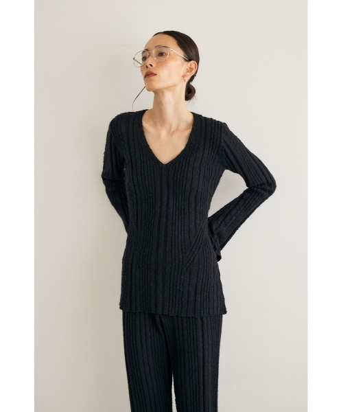 M_（エムアンダーバー）の「【M_】FLARE SLEEVE ニット（ニット/セーター・レディース・グレー/ブラック/ベージュ・FREE）」の9枚目の写真