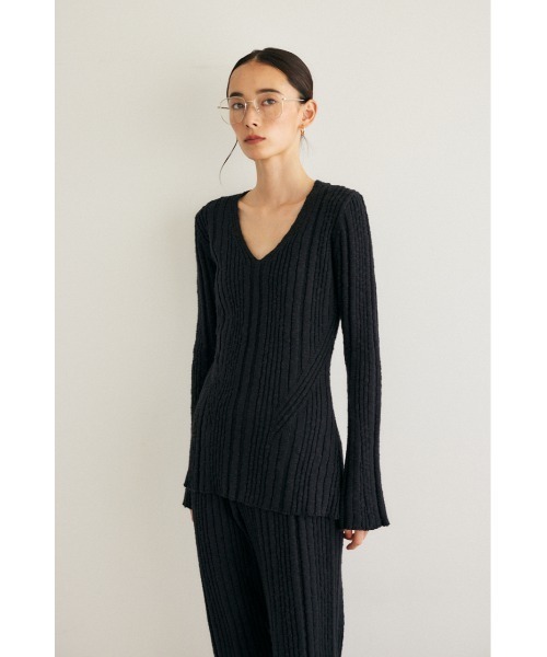 M_（エムアンダーバー）の「【M_】FLARE SLEEVE ニット（ニット/セーター・レディース・グレー/ブラック/ベージュ・FREE）」の10枚目の写真