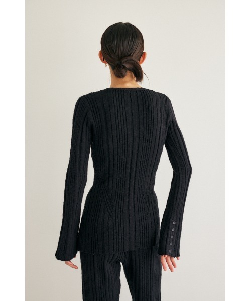 M_（エムアンダーバー）の「【M_】FLARE SLEEVE ニット（ニット/セーター・レディース・グレー/ブラック/ベージュ・FREE）」の13枚目の写真