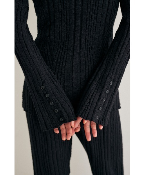 M_（エムアンダーバー）の「【M_】FLARE SLEEVE ニット（ニット/セーター・レディース・グレー/ブラック/ベージュ・FREE）」の15枚目の写真