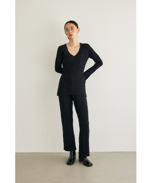 M_（エムアンダーバー）の「【M_】FLARE SLEEVE ニット（ニット/セーター・レディース・グレー/ブラック/ベージュ・FREE）」の18枚目の写真