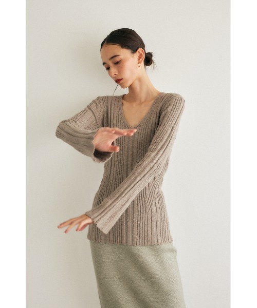 M_（エムアンダーバー）の「【M_】FLARE SLEEVE ニット（ニット