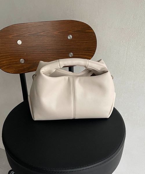 CAPRICIEUX LE'MAGE（カプリシューレマージュ）の「ワンハンドルバッグ（ハンドバッグ・レディース・ブラック/グリーン/アイボリー/ベージュ・FREE）」の5枚目の写真