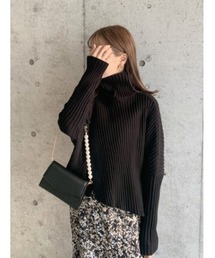 rienda | ラップデザインオーバーニットトップス(ニット/セーター)