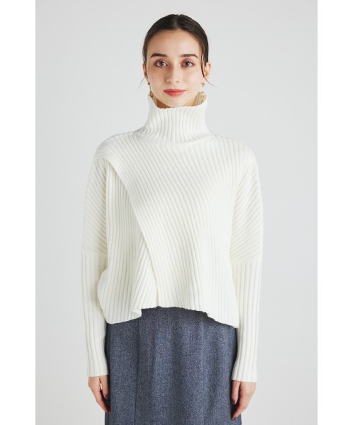 rienda(リエンダ)の「ラップデザインオーバーニットトップス(ニット/セーター・レディース・ライトピンク/ライトグリーン/ブラック/ベージュ/アイボリー・FREE)」の19枚目の写真