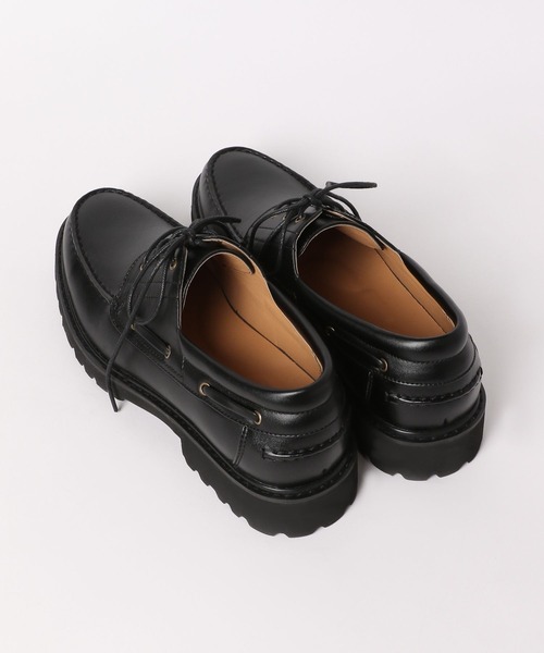 BAYFLOW（ベイフロー）の「3ホールPUデッキシューズ（モカシン/デッキシューズ・メンズ・ブラウン/ブラック・SMALL/MEDIUM）」の10枚目の写真