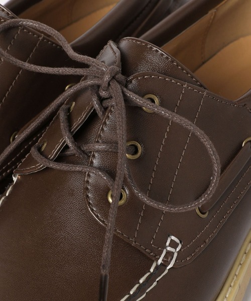 BAYFLOW（ベイフロー）の「3ホールPUデッキシューズ（モカシン/デッキシューズ・メンズ・ブラウン/ブラック・SMALL/MEDIUM）」の16枚目の写真