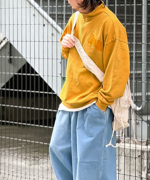 Java（ジャバ）の「《JaVaジャバ コラボ》こなれヴインテージ。ロゴ刺繍ハーフジップピグメントプルオーバー（スウェット・レディース・イエロー/チャコール/ブルー・LARGE/MEDIUM/SMALL/X-LARGE/XX-LARGE）」の11枚目の写真