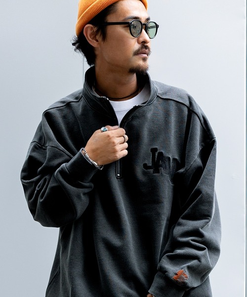 Java（ジャバ）の「《JaVaジャバ コラボ》こなれヴインテージ。ロゴ刺繍ハーフジップピグメントプルオーバー（スウェット・レディース・イエロー/チャコール/ブルー・LARGE/MEDIUM/SMALL/X-LARGE/XX-LARGE）」の19枚目の写真