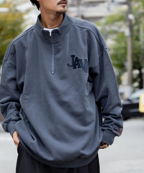 セール】《JaVaジャバ コラボ》こなれヴインテージ。ロゴ刺繍ハーフ