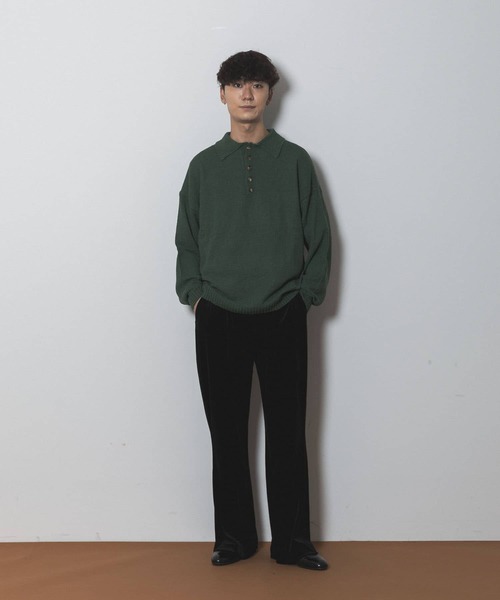 Couleur Meler（クルールメリー）の「Couleur Meler sakasa　button pile yarn knit（ニット/セーター・メンズ・ブラック/ブラウン/グリーン・MEDIUM/LARGE）」の5枚目の写真