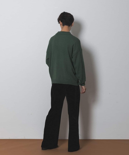 Couleur Meler（クルールメリー）の「Couleur Meler sakasa　button pile yarn knit（ニット/セーター・メンズ・ブラック/ブラウン/グリーン・MEDIUM/LARGE）」の7枚目の写真