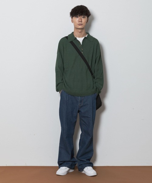 Couleur Meler（クルールメリー）の「Couleur Meler sakasa　button pile yarn knit（ニット/セーター・メンズ・ブラック/ブラウン/グリーン・MEDIUM/LARGE）」の8枚目の写真