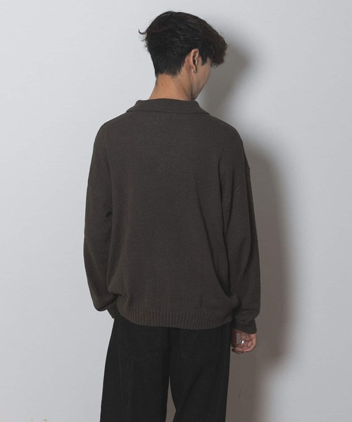 Couleur Meler（クルールメリー）の「Couleur Meler sakasa　button pile yarn knit（ニット/セーター・メンズ・ブラック/ブラウン/グリーン・MEDIUM/LARGE）」の12枚目の写真