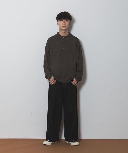 Couleur Meler（クルールメリー）の「Couleur Meler sakasa　button pile yarn knit（ニット/セーター・メンズ・ブラック/ブラウン/グリーン・MEDIUM/LARGE）」の13枚目の写真