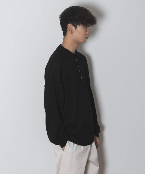 Couleur Meler（クルールメリー）の「Couleur Meler sakasa　button pile yarn knit（ニット/セーター・メンズ・ブラック/ブラウン/グリーン・MEDIUM/LARGE）」の17枚目の写真