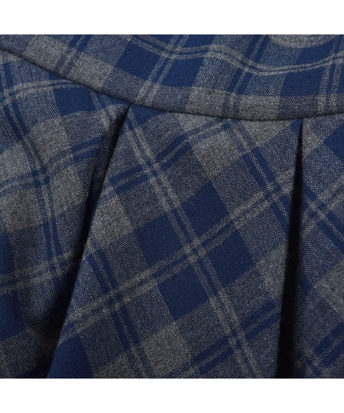 BeBe（ベベ）の「BeBe/フォーマルチェックワンピースノーカラージャケット2点セット(110~130cm)（セットアップ・キッズ・ブルー系その他・130/120/110）」の12枚目の写真