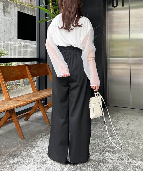 CAPRICIEUX LE'MAGE（カプリシューレマージュ）の「ラップハイウエストパンツ（その他パンツ・レディース・ブラック/ベージュ・36/38）」の11枚目の写真