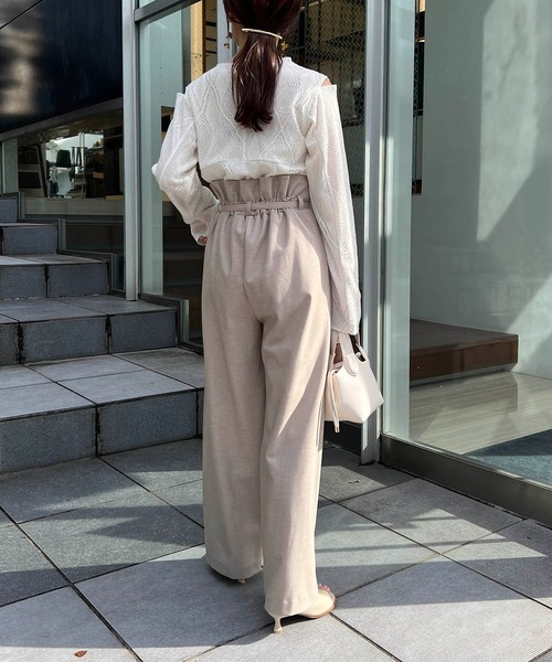 CAPRICIEUX LE'MAGE（カプリシューレマージュ）の「ラップハイウエストパンツ（その他パンツ・レディース・ブラック/ベージュ・36/38）」の18枚目の写真