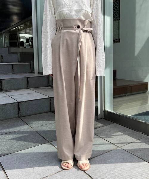 CAPRICIEUX LE'MAGE（カプリシューレマージュ）の「ラップハイウエストパンツ（その他パンツ・レディース・ブラック/ベージュ・36/38）」の21枚目の写真