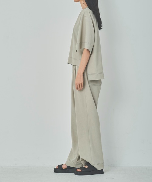 OUTERSUNSET(アウターサンセット)の「配色ステッチブラウス(シャツ/ブラウス・レディース・ブラック/ベージュ・FREE)」の3枚目の写真