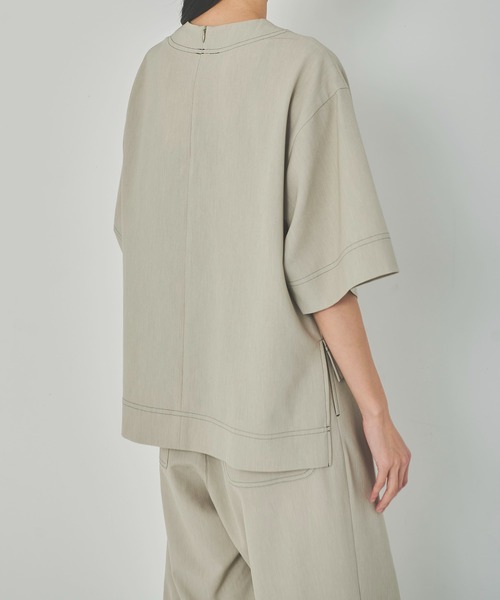 OUTERSUNSET(アウターサンセット)の「配色ステッチブラウス(シャツ/ブラウス・レディース・ブラック/ベージュ・FREE)」の20枚目の写真