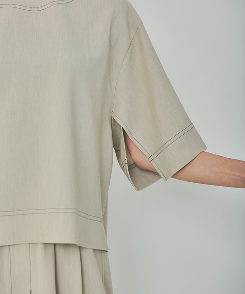 OUTERSUNSET(アウターサンセット)の「配色ステッチブラウス(シャツ/ブラウス・レディース・ブラック/ベージュ・FREE)」の15枚目の写真