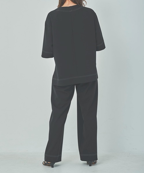 OUTERSUNSET(アウターサンセット)の「配色ステッチブラウス(シャツ/ブラウス・レディース・ブラック/ベージュ・FREE)」の9枚目の写真