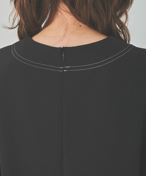 OUTERSUNSET(アウターサンセット)の「配色ステッチブラウス(シャツ/ブラウス・レディース・ブラック/ベージュ・FREE)」の10枚目の写真