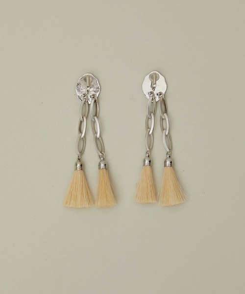 TOGA（トーガ）の「【TOGA PULLA(トーガプルラ)】チェーンフリンジイヤリング（イヤリング・レディース・ホワイト/ブラック・FREE）」の12枚目の写真