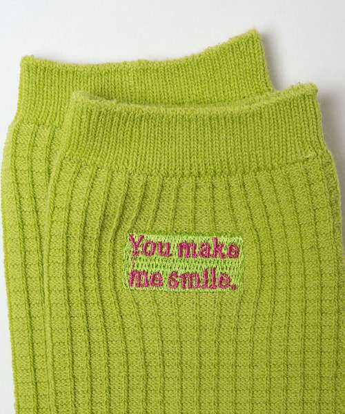 WEGO(ウィゴー)の「WEGO/ワッフル刺繍ソックス(ソックス/靴下・レディース・ピンク/ライム/ホワイト/オレンジ・23-25cm)」の9枚目の写真