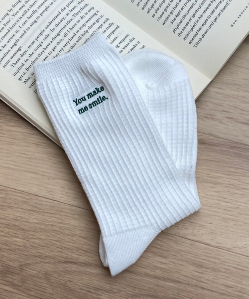 WEGO(ウィゴー)の「WEGO/ワッフル刺繍ソックス(ソックス/靴下・レディース・ピンク/ライム/ホワイト/オレンジ・23-25cm)」の8枚目の写真