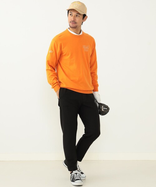 MEN〉BEAMS GOLF ORANGE LABEL / シャドーロゴ ニット