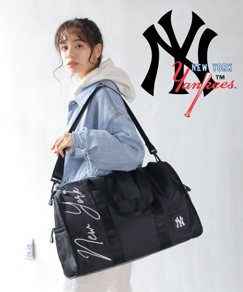 MLB(メジャーリーグベースボール)の「MLB ツイル生地ボストンバッグ(ボストンバッグ・レディース・ブラック/ネイビー/カーキ・FREE)」の9枚目の写真