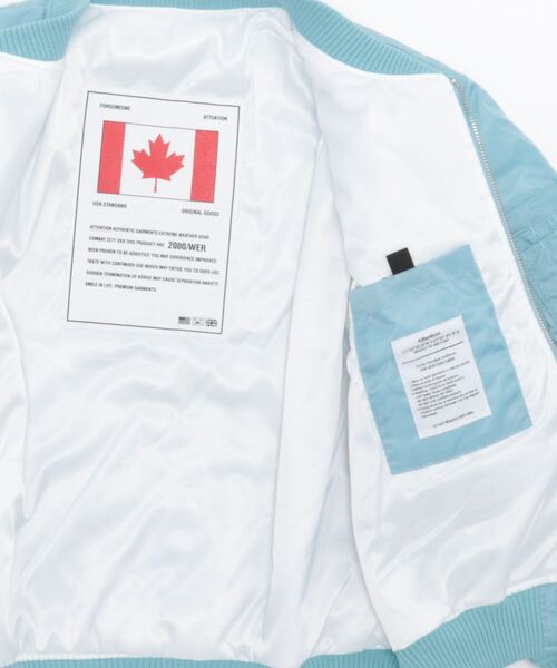 VIBGYOR（ヴィブジョー）の「【Re:one】Candy MA-1(MA)（MA-1・メンズ・ブラック/サックスブルー・FREE）」の5枚目の写真