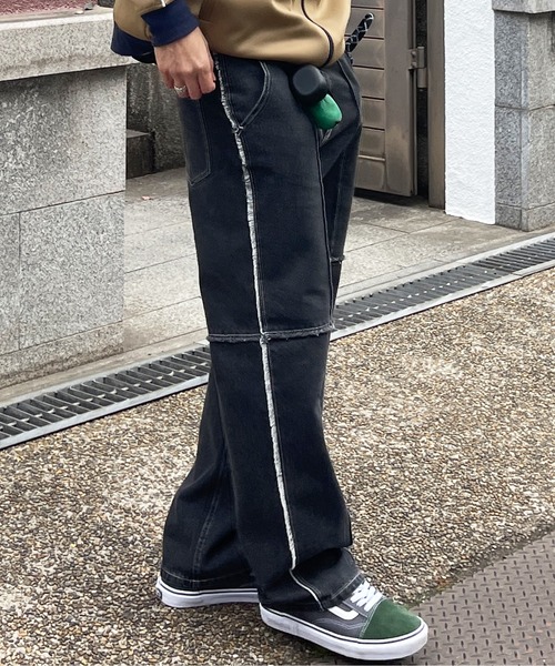 CPCM（シーピーシーエム）の「パッチワークデニム（デニムパンツ・メンズ・ネイビー/ブラック/サックスブルー/アイボリー/ブラック系その他/インディゴブルー・MEDIUM/LARGE）」の8枚目の写真