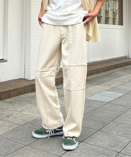 CPCM（シーピーシーエム）の「パッチワークデニム（デニムパンツ・メンズ・ネイビー/ブラック/サックスブルー/アイボリー/ブラック系その他/インディゴブルー・MEDIUM/LARGE）」の21枚目の写真