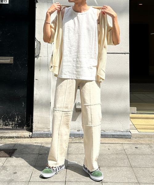 CPCM（シーピーシーエム）の「パッチワークデニム（デニムパンツ・メンズ・ネイビー/ブラック/サックスブルー/アイボリー/ブラック系その他/インディゴブルー・MEDIUM/LARGE）」の17枚目の写真