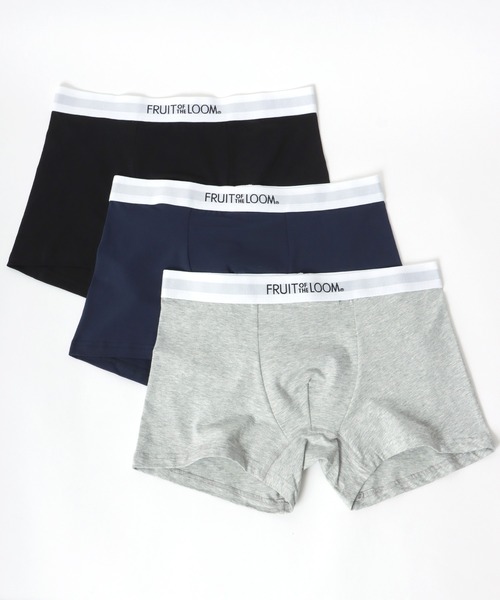 FRUIT OF THE LOOM（フルーツオブザルーム）の「FRUIT OF THE LOOM/フルーツオブザルーム 3枚セット ロゴ ボクサーパンツ/ボックスパッケージ（ボクサーパンツ・メンズ・ブラック/マルチ/グレー系その他/グリーン系その他・LL/M/L）」の12枚目の写真